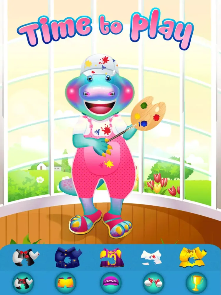 ภาพหน้าจอของ My Mini Baby Pet Jurassic Dinosaur on the Tiny Hunter Paradise Island Free Game iPad 