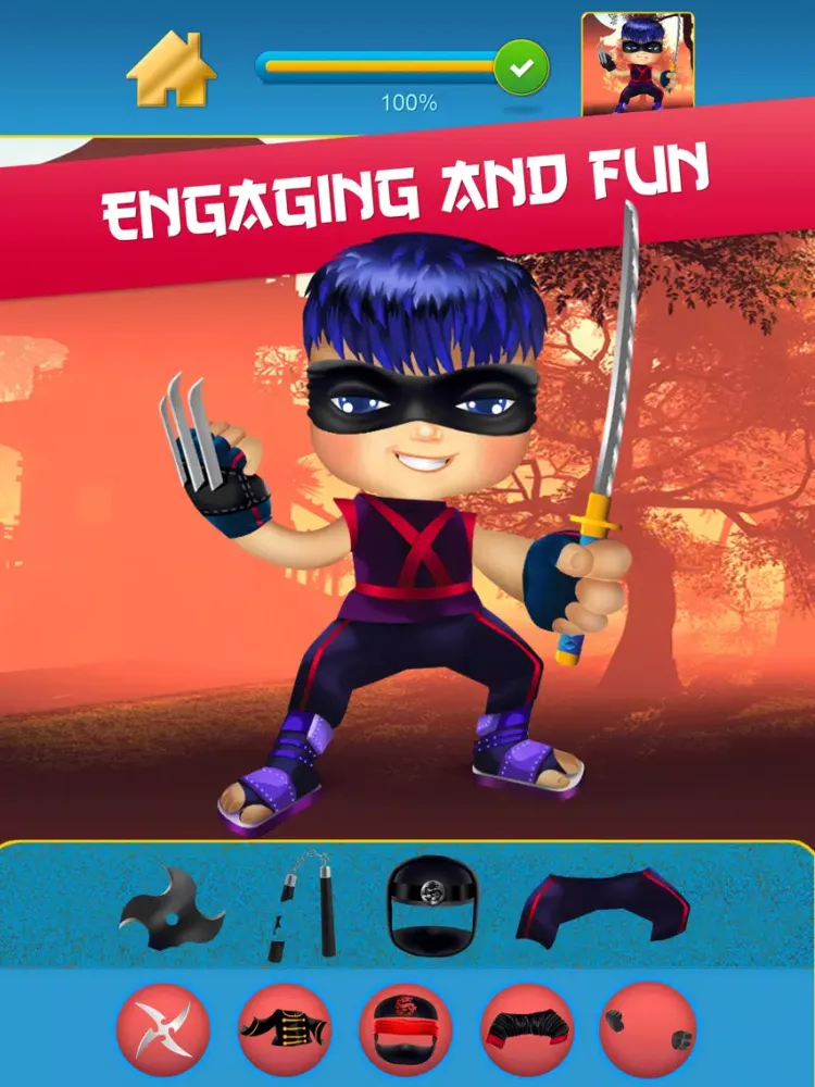 My Mega Power Ninja Hero Design & Copy Crazy Game iPad  스크린샷