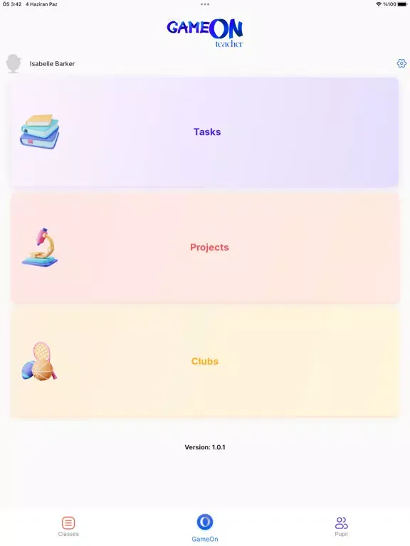 GameOn Teacher iPad 应用截图