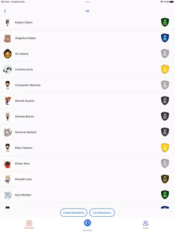 GameOn Teacher iPad 应用截图