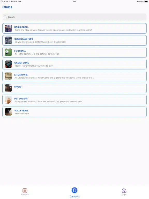 GameOn Teacher iPad 应用截图