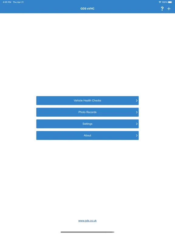 GDS eVHC iPad  سکرین شاٹس