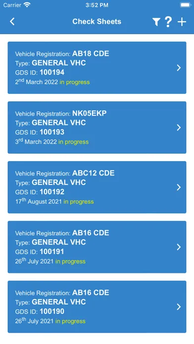 GDS eVHC سکرین شاٹس