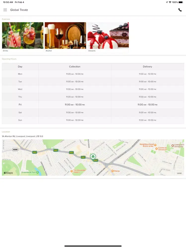 Screenshot di Global Treatz iPad 