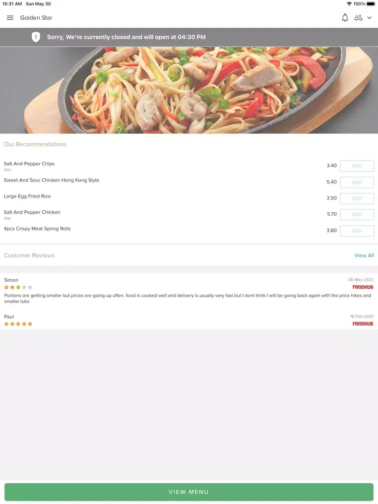 Golden Star Chorley iPad 應用截圖