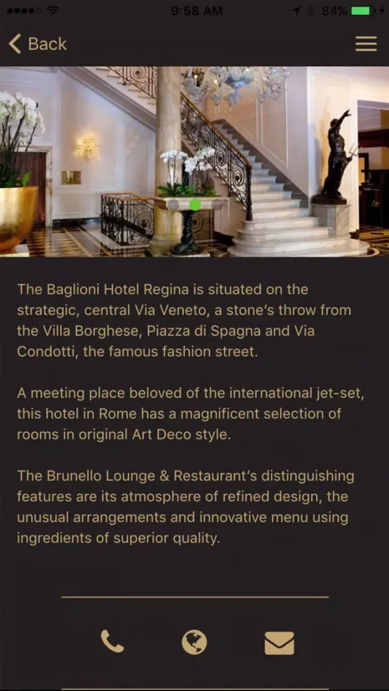 Capturas de pantalla de Baglioni Hotel Regina