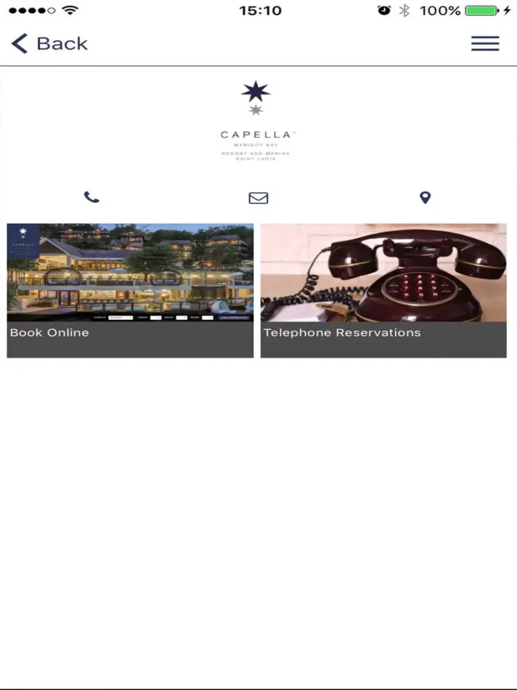 Ảnh chụp màn hình của Capella Marigot Bay Resort and Marina iPad 