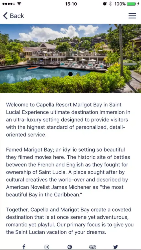 Ảnh chụp màn hình của Capella Marigot Bay Resort and Marina