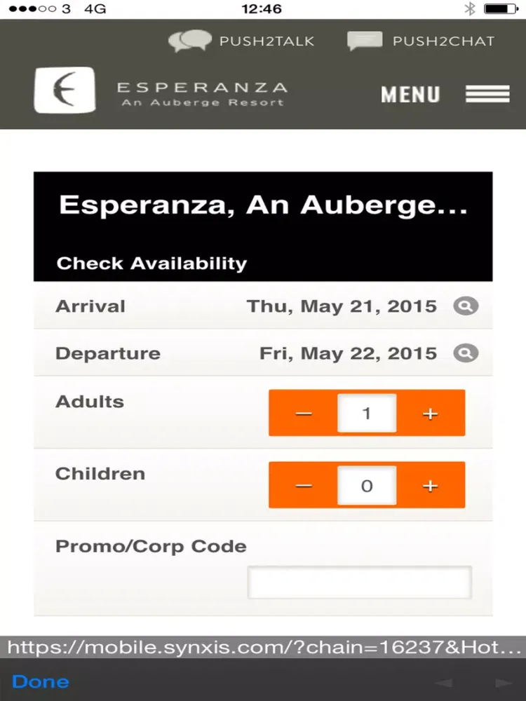 Ảnh chụp màn hình của Esperanza An Auberge Resort iPad 