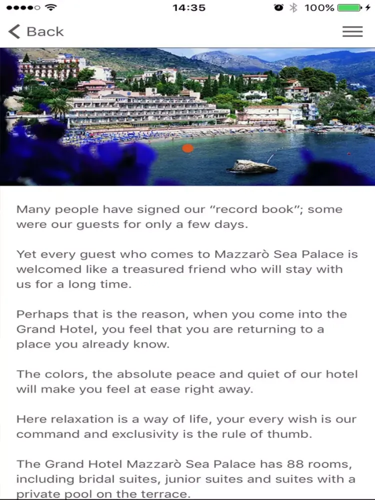 Grand Hotel Mazzaro Sea Palace iPad 应用截图