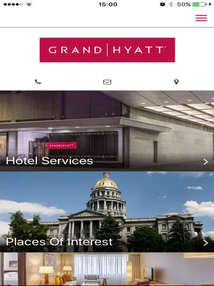 Capturas de pantalla de Grand Hyatt Denver iPad 