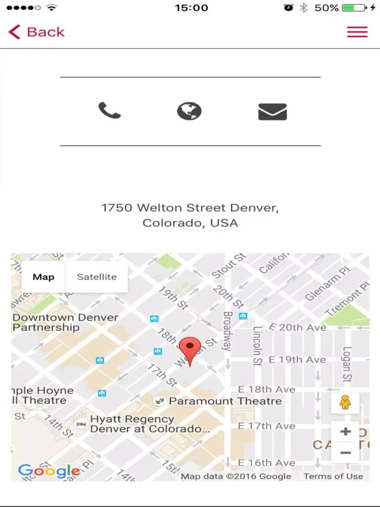 Capturas de pantalla de Grand Hyatt Denver iPad 