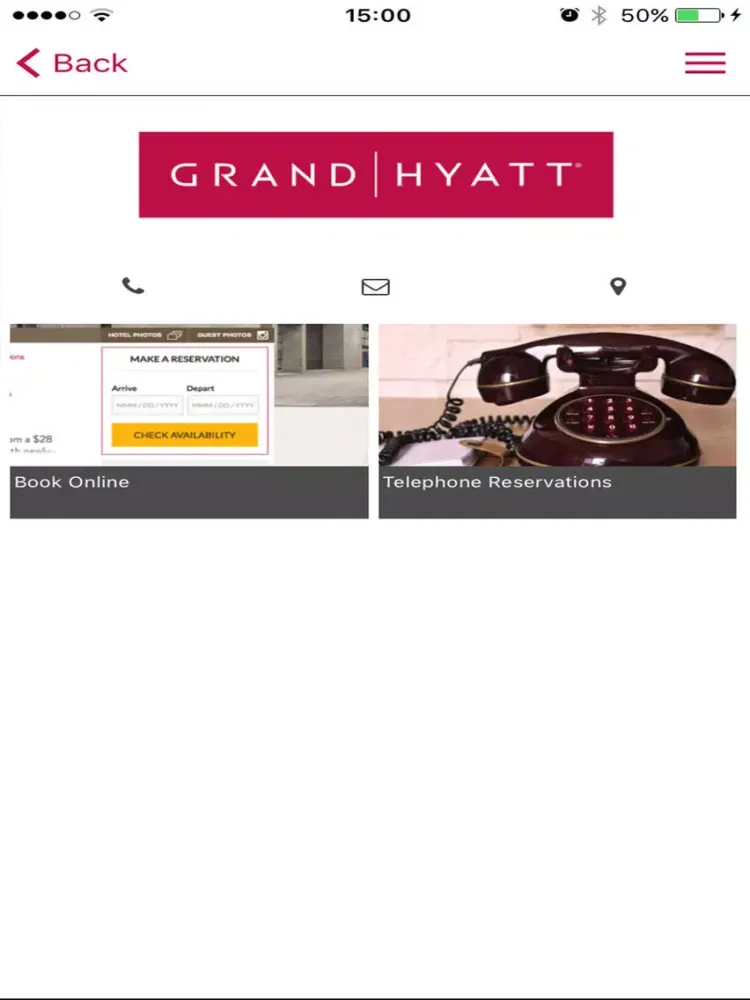 Capturas de pantalla de Grand Hyatt Denver iPad 