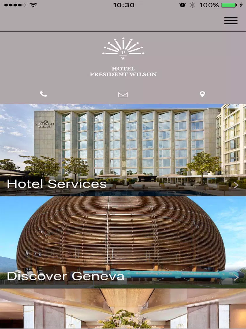 Hotel President Wilson iPad  Screenshots
