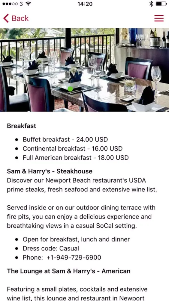 Newport Beach Marriott Hotel & Spa应用截图