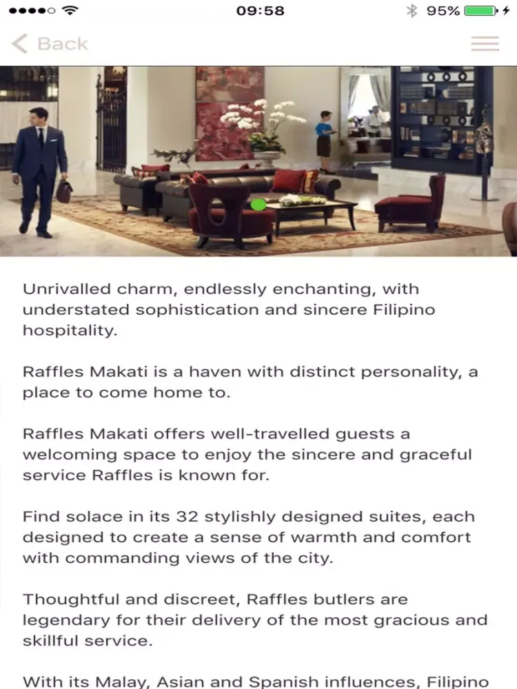Raffles Makati iPad 應用截圖