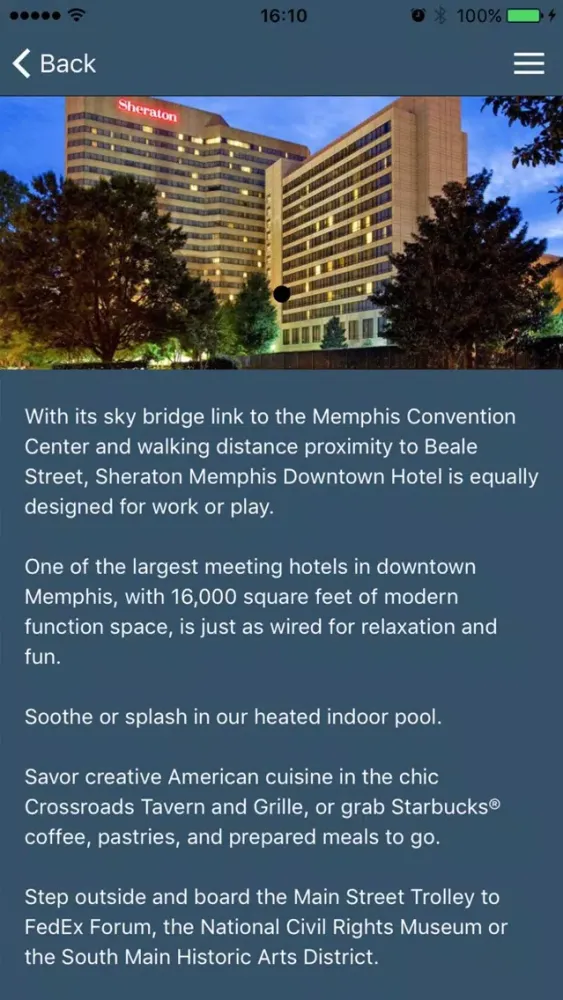 Sheraton Memphis Downtown Ekran Görüntüleri