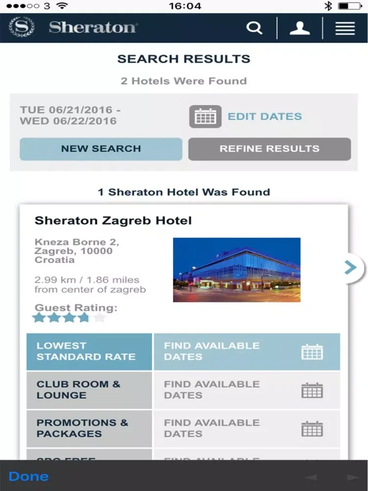 Sheraton Zagreb Hotel iPad  스크린샷