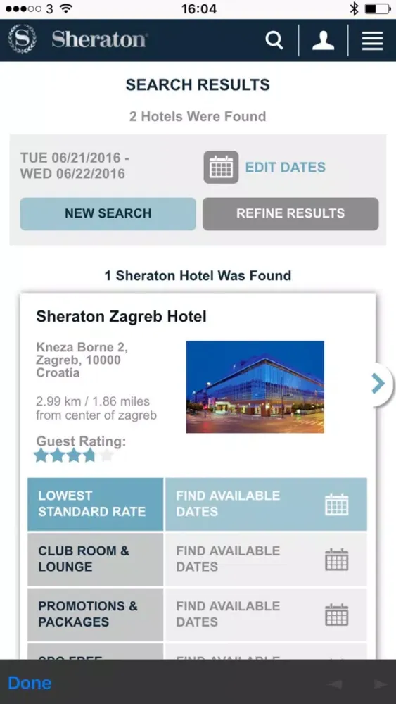 Sheraton Zagreb Hotel 스크린샷