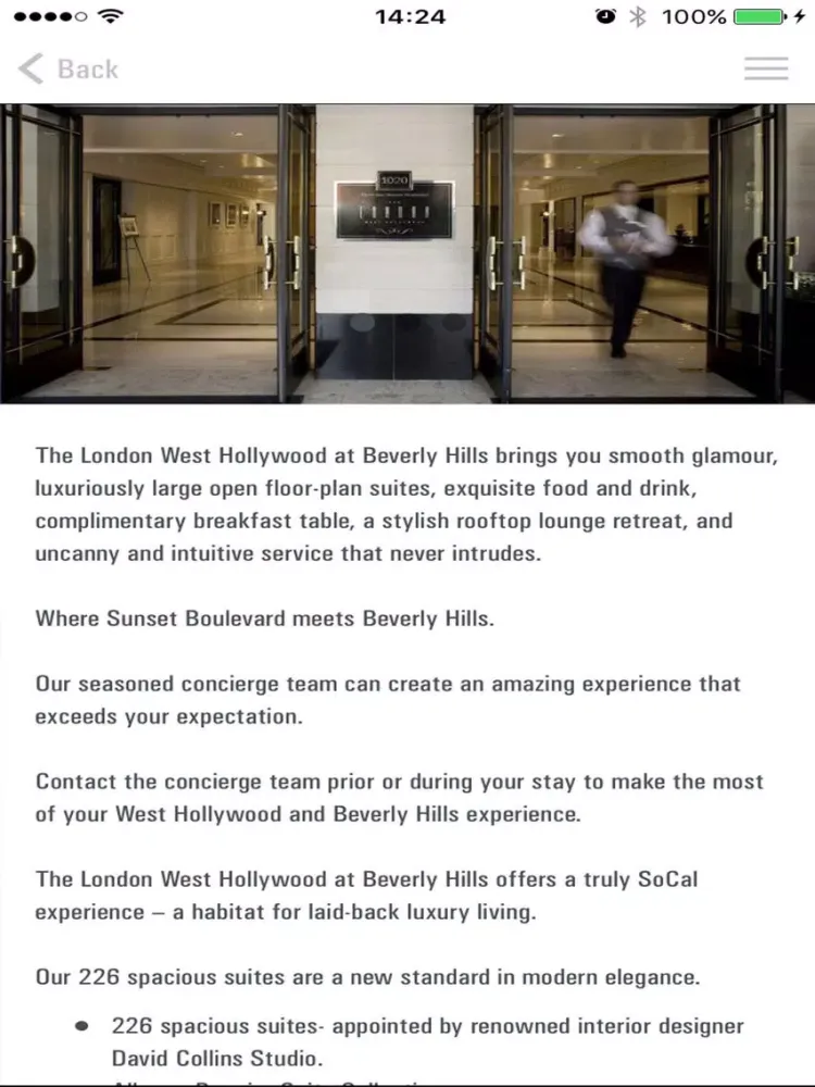 The London West Hollywood at Beverly Hills iPad  स्क्रीनशॉट
