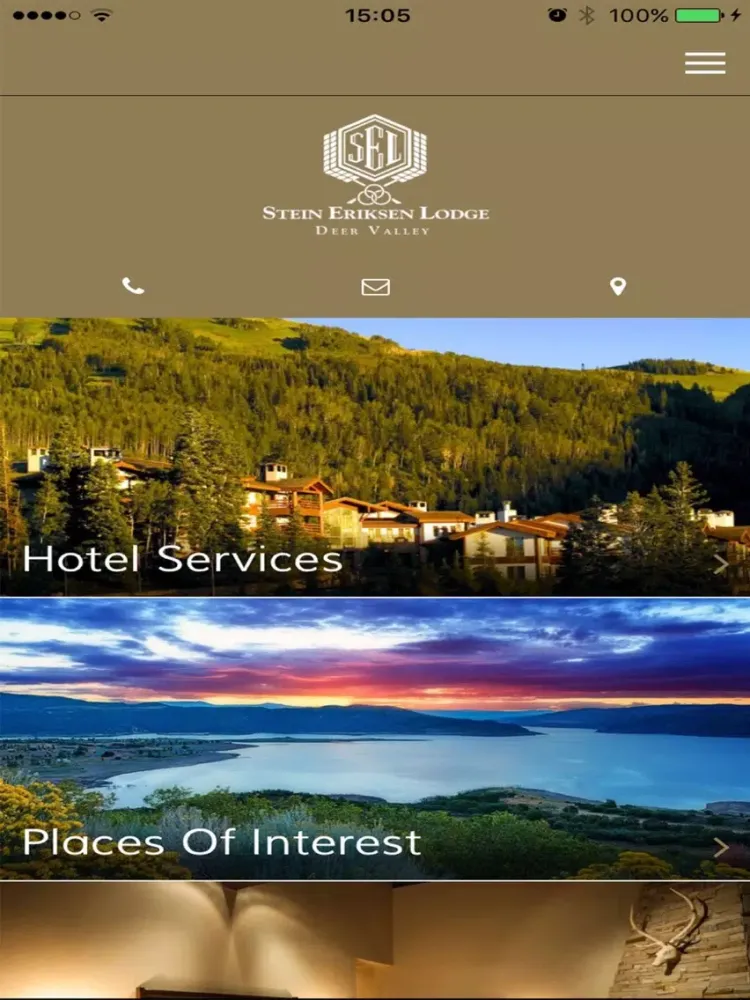 Tangkapan skrin The Stein Eriksen Lodge iPad 