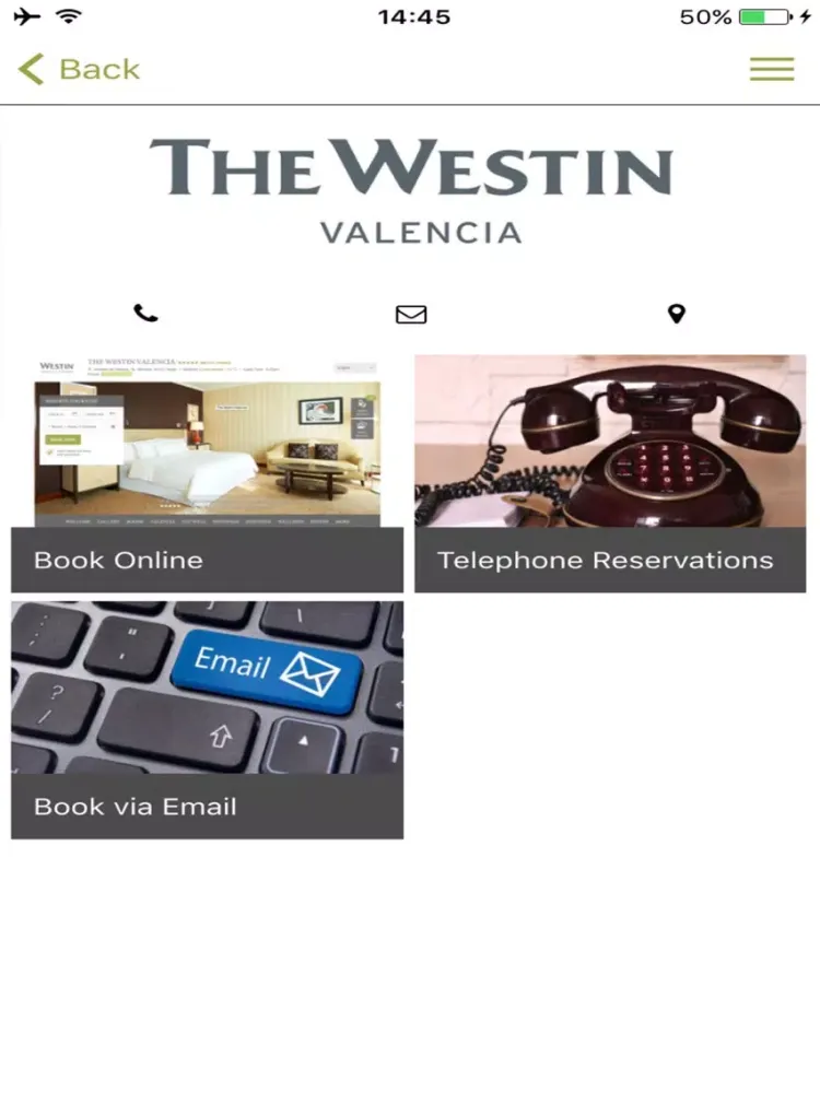 Capturas de pantalla de The Westin Valencia iPad 