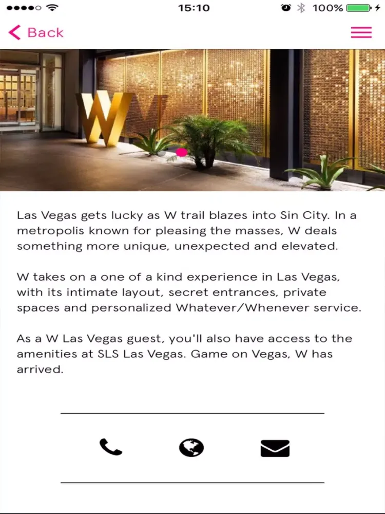 W Las Vegas iPad  स्क्रीनशॉट