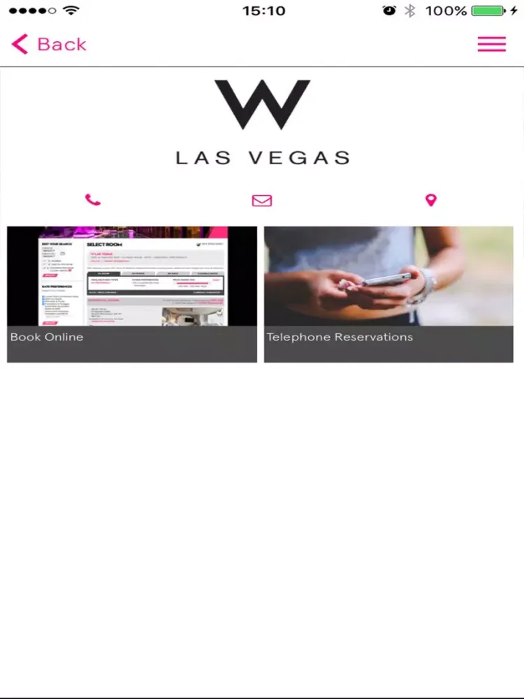 W Las Vegas iPad  स्क्रीनशॉट