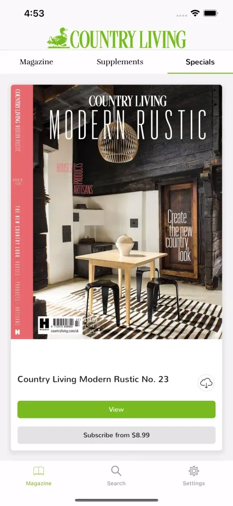 Zrzuty ekranu Country Living UK
