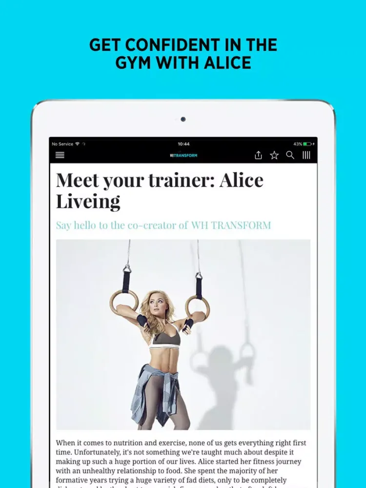 WOMEN’S HEALTH: WH TRANSFORM iPad  Screenshots