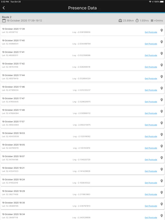 Ảnh chụp màn hình của hfx Employee App iPad 