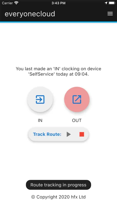 Ảnh chụp màn hình của hfx Employee App