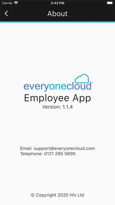 Ảnh chụp màn hình của hfx Employee App