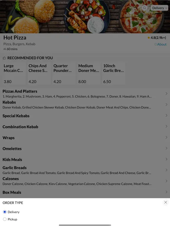 Hot Pizza iPad  স্ক্রিনশট