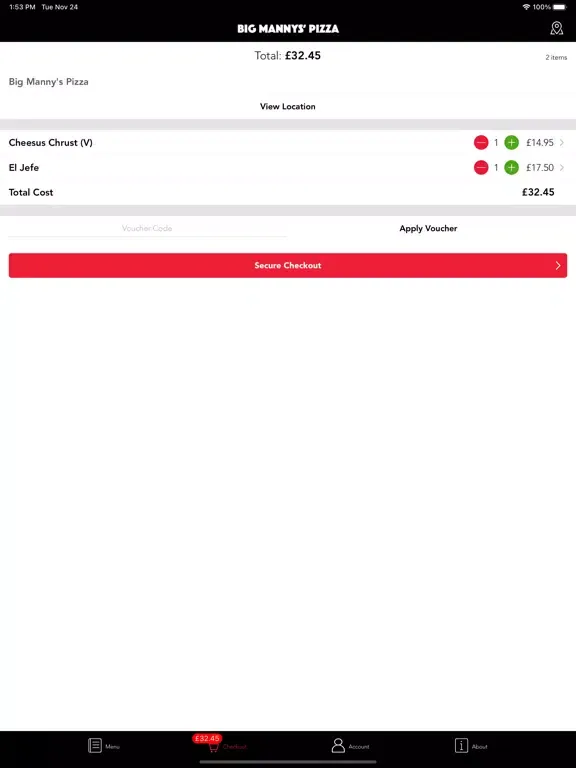 Screenshot di Big Manny's Pizza iPad 