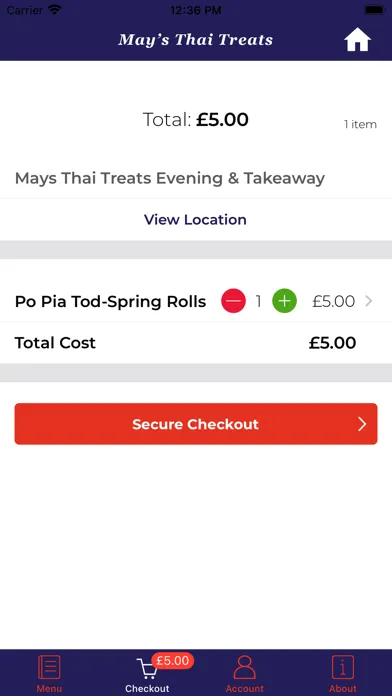 Ảnh chụp màn hình của Mays Thai Treats
