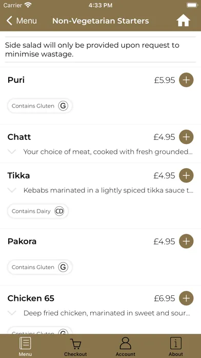 Capturas de tela do Shukria Indian Cuisine