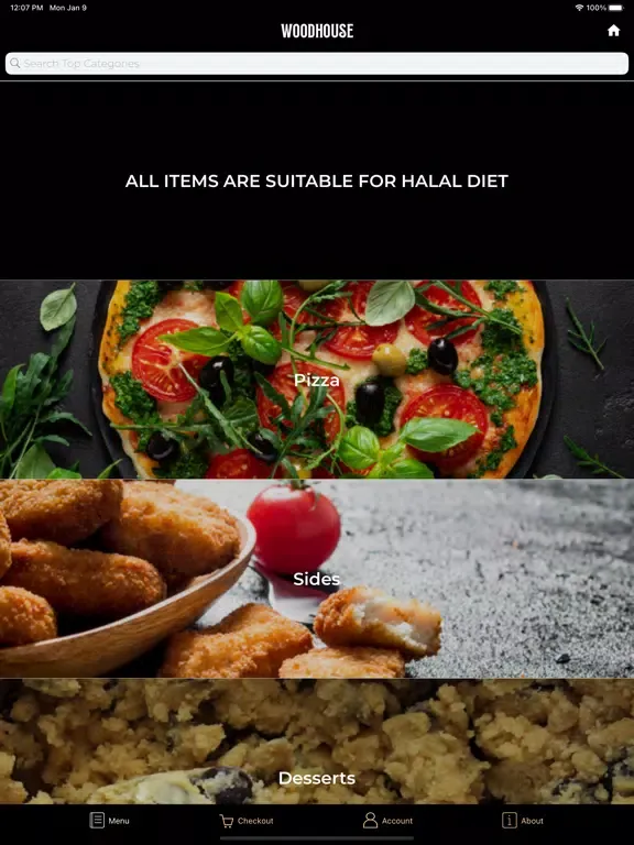 Woodhouse Pizza iPad  스크린샷