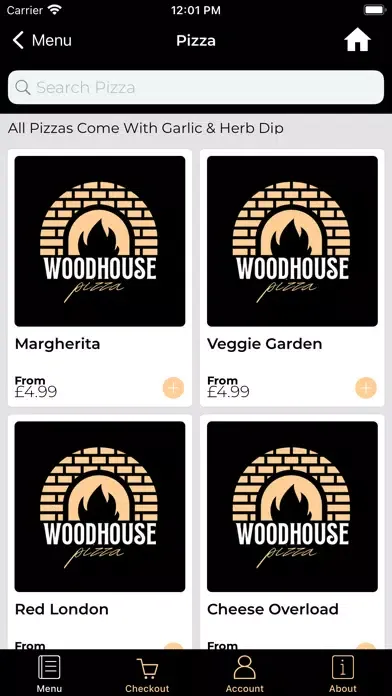 Woodhouse Pizza 스크린샷