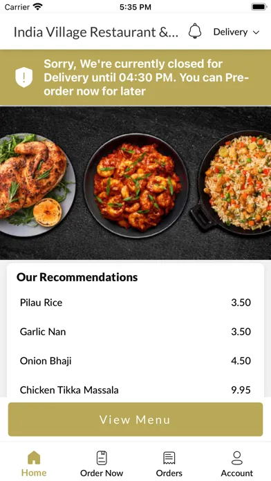 India Village Restaurant. স্ক্রিনশট