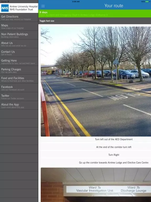 Скриншоты Aintree Hospital Wayfinding iPad 