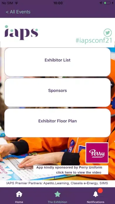 IAPS Events スクリーンショット