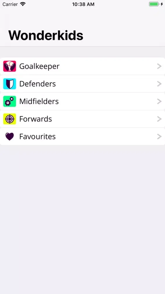 Zrzuty ekranu Football Manager Wonderkids