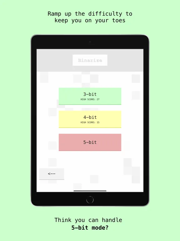 Ảnh chụp màn hình của Binarize iPad 