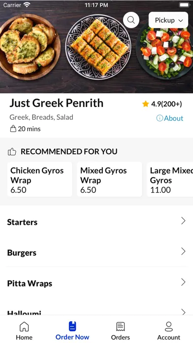 Tangkapan skrin Just Greek Penrith