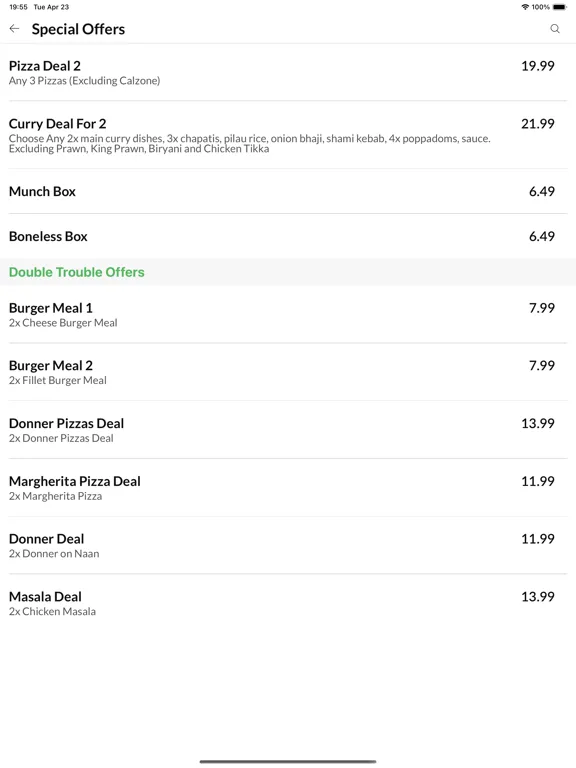 Ảnh chụp màn hình của Kebab Hut. iPad 
