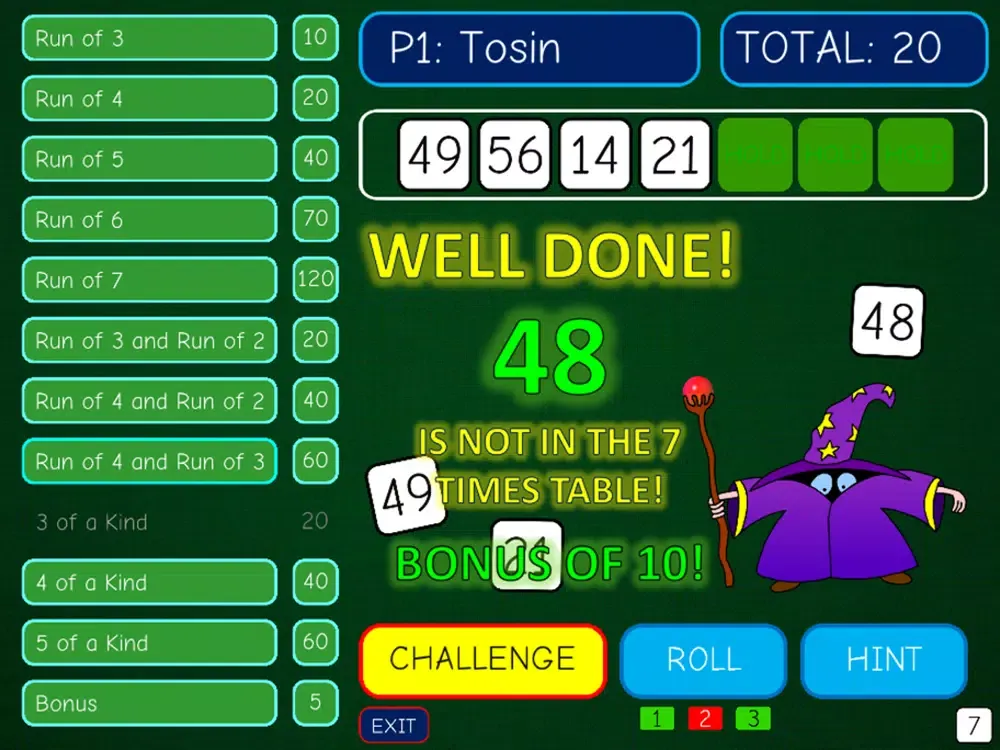 Times Tables Yatzy iPad  স্ক্রিনশট