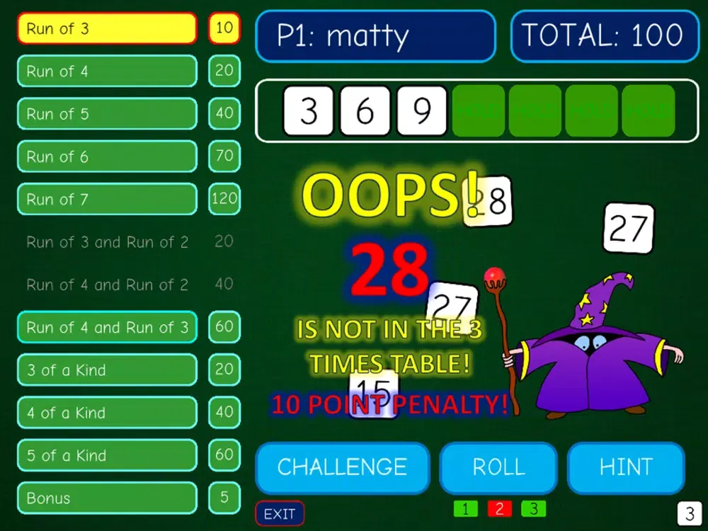 Times Tables Yatzy iPad  স্ক্রিনশট
