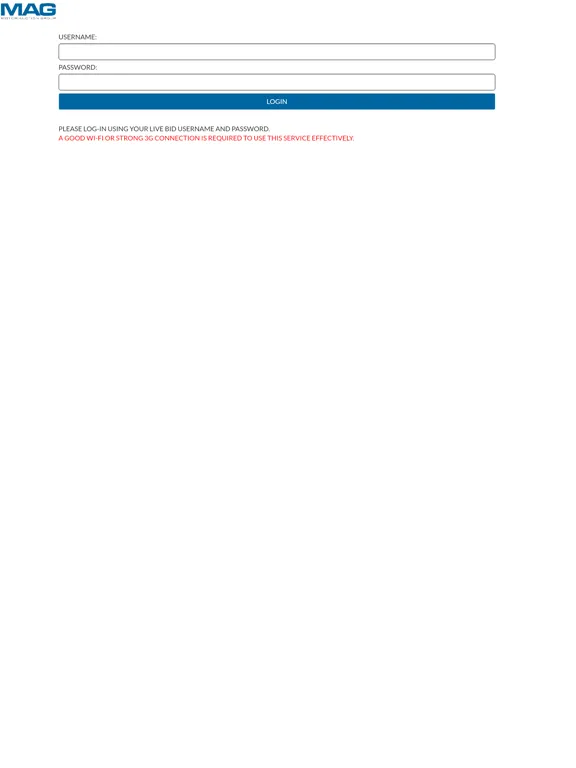 Zrzuty ekranu MAG LiveBid iPad 