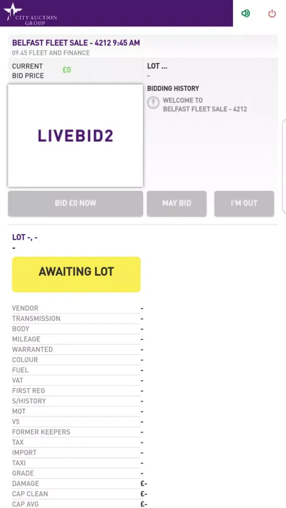 City Auction Group LiveBid 스크린샷
